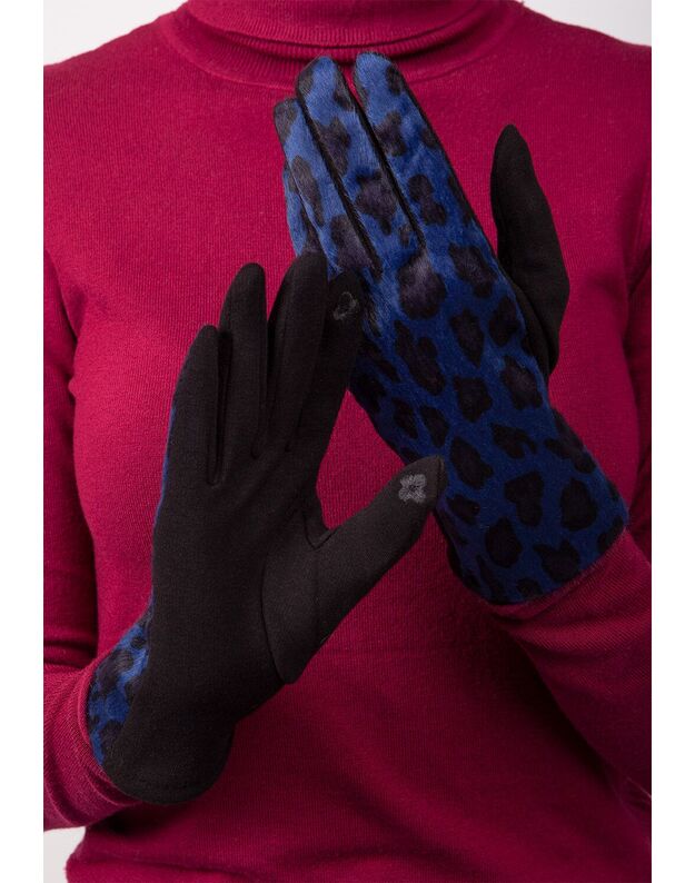 Moteriškos Mėlynos Pirštinės Su Pašiltinimu Liečiamam Ekranui E516
